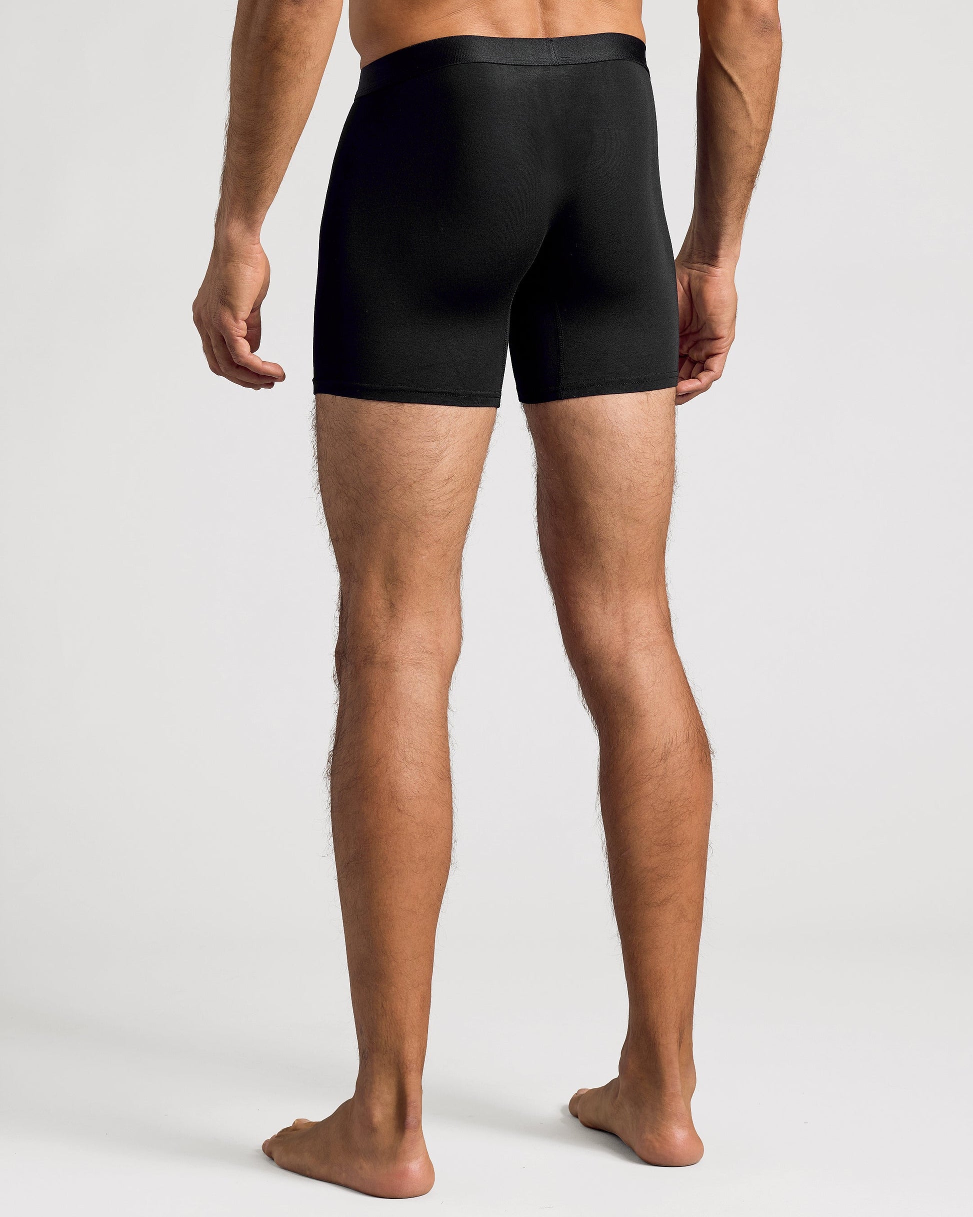 Breckson Men's Black Boxer Briefs with Fly - Core 6 Pack - view 5