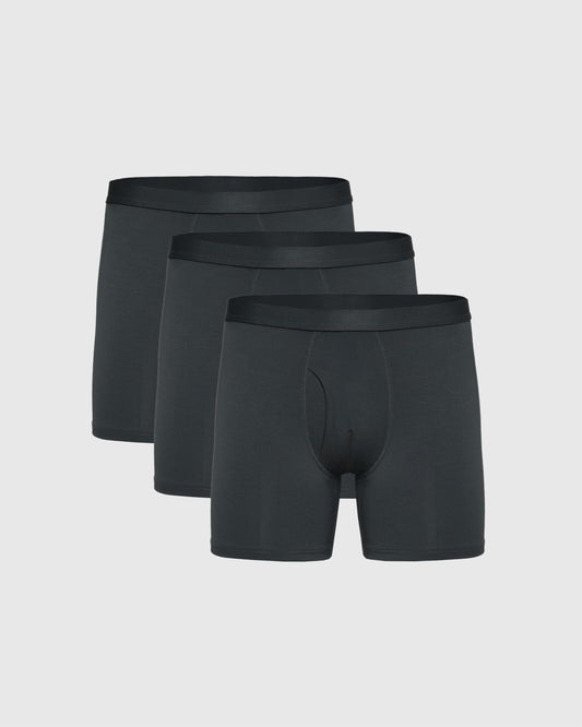 Breckson Men's Carbon Boxer Briefs with Fly - Core 3 Pack - view 1