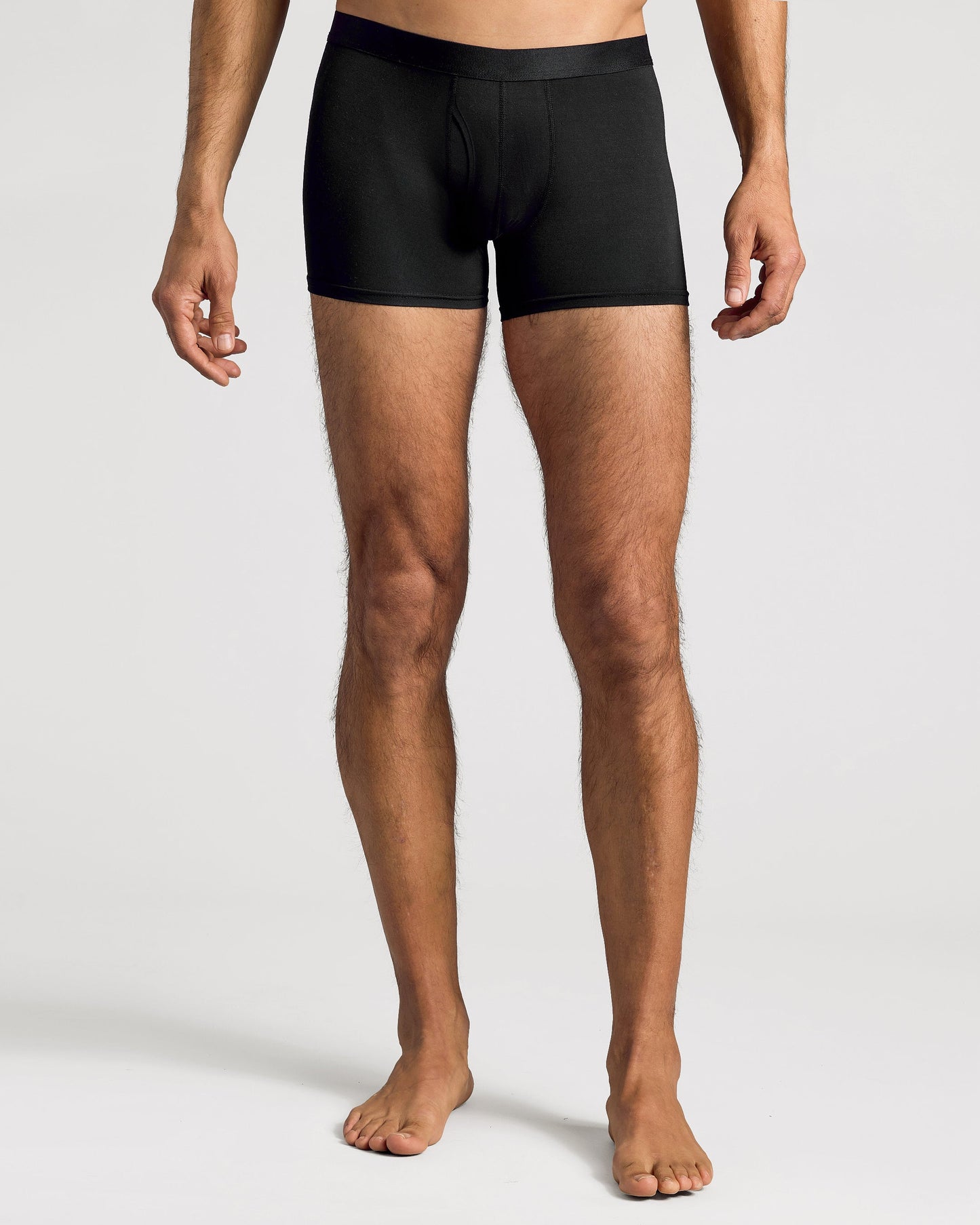 Breckson Men's Black Boxer Trunks with Fly - 12 Pack - view 2