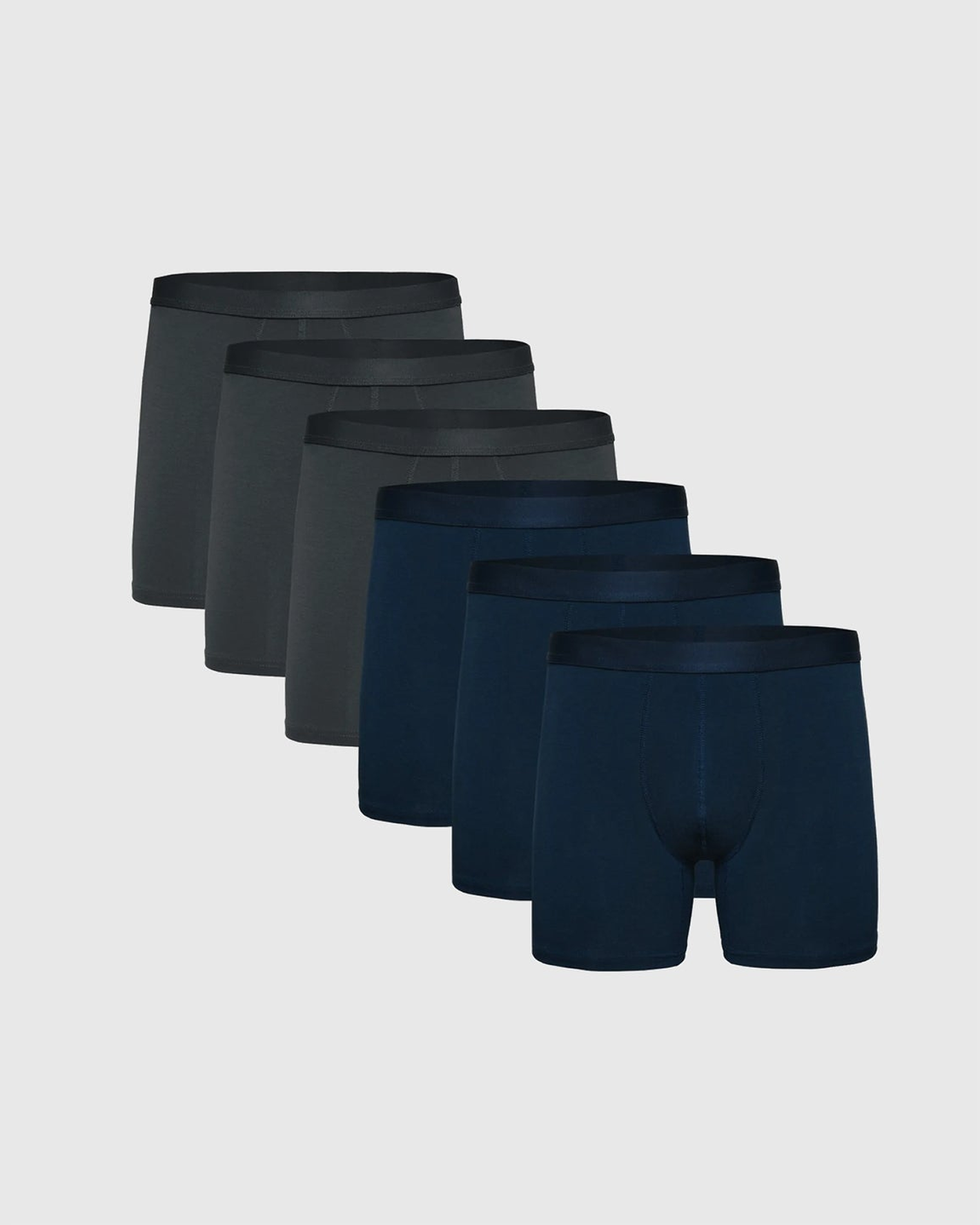 Breckson Men's Carbon & Navy Boxer Briefs - 6 Pack - view 1