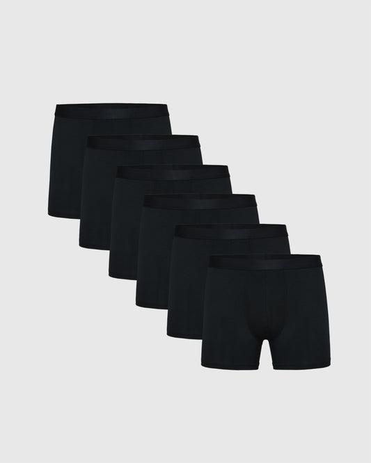 Breckson Men's Black Boxer Trunks - 6 Pack - view 1