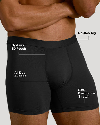Breckson Men's Black Boxer Briefs - 12 Pack - view 3