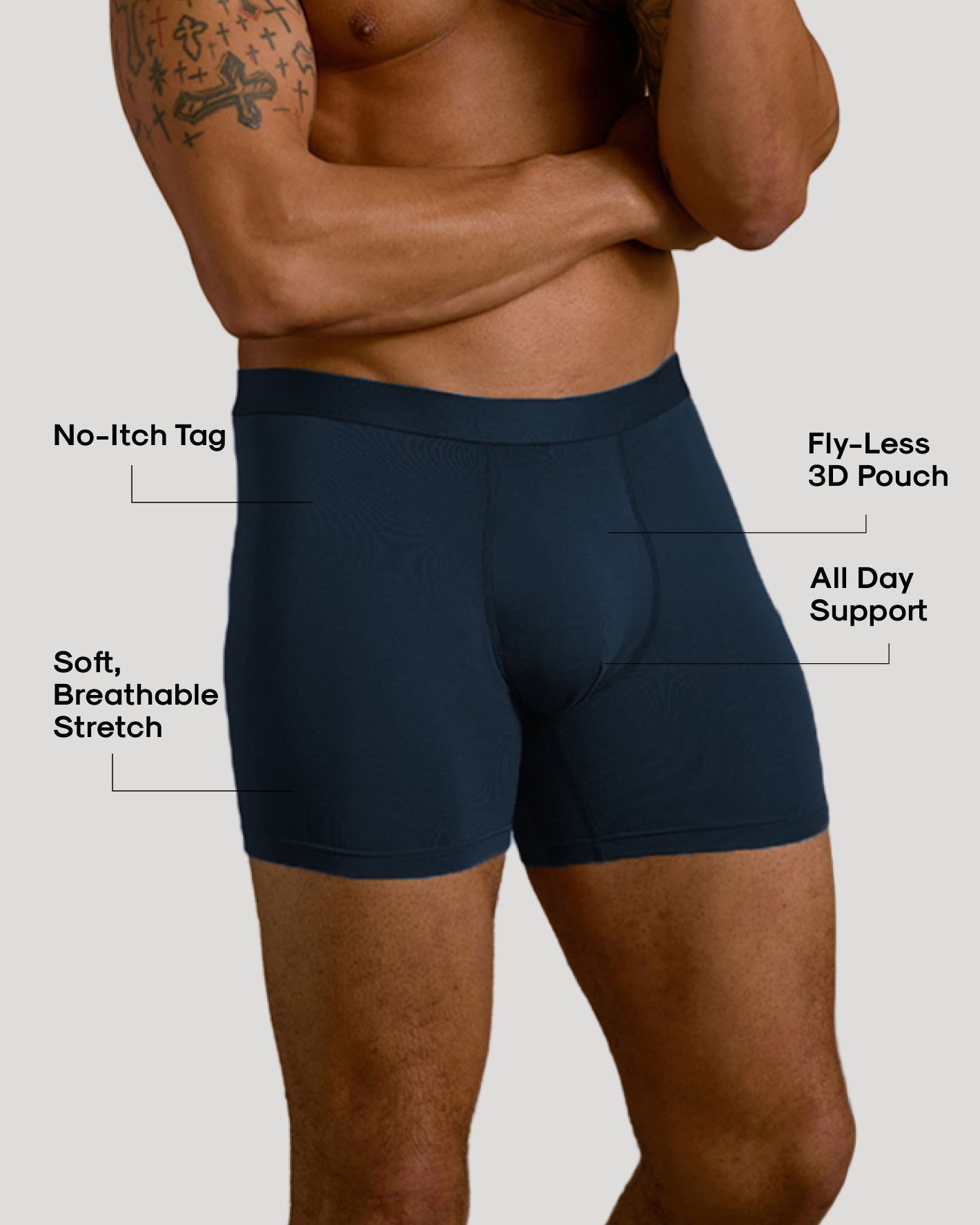 Breckson Men's Navy Boxer Briefs - 6 Pack - view 3