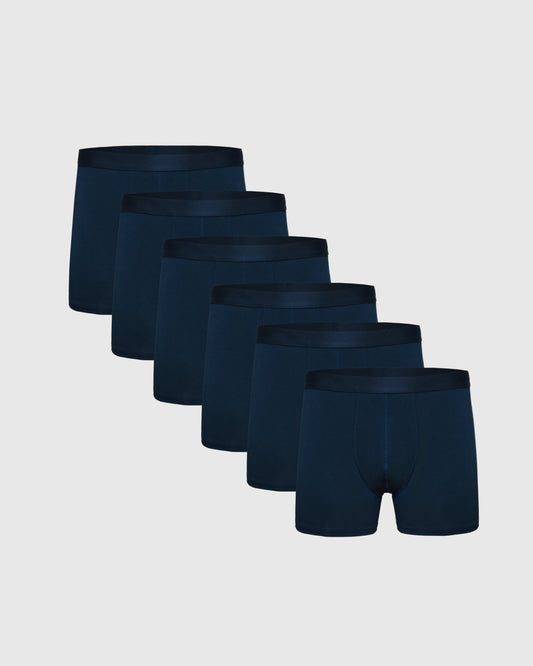 Breckson Men's Navy Boxer Trunks - 6 Pack - view 1