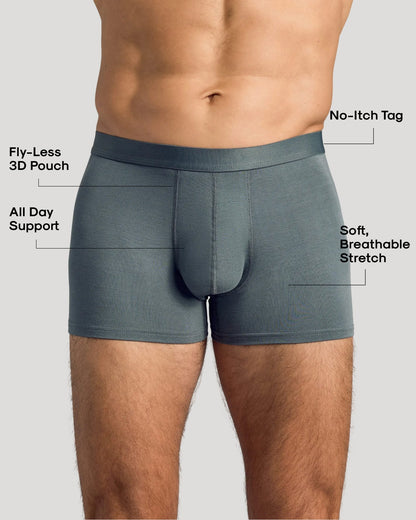 Breckson Men's Carbon Boxer Trunks - 3 Pack - view 2